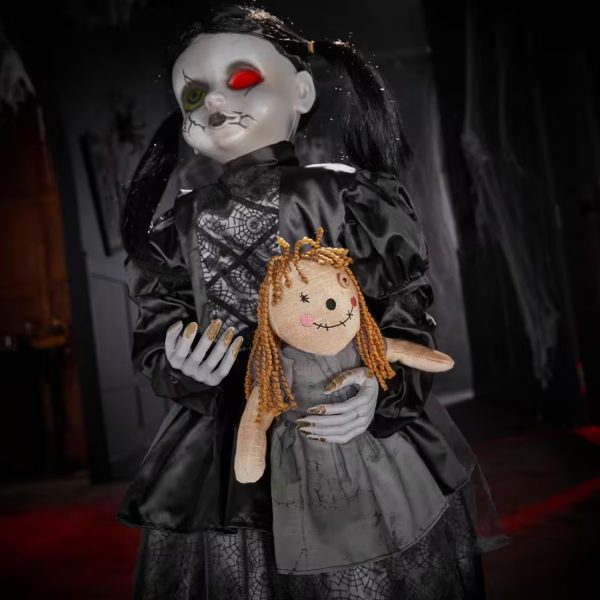 Haunted Gothic Doll Animated Prop