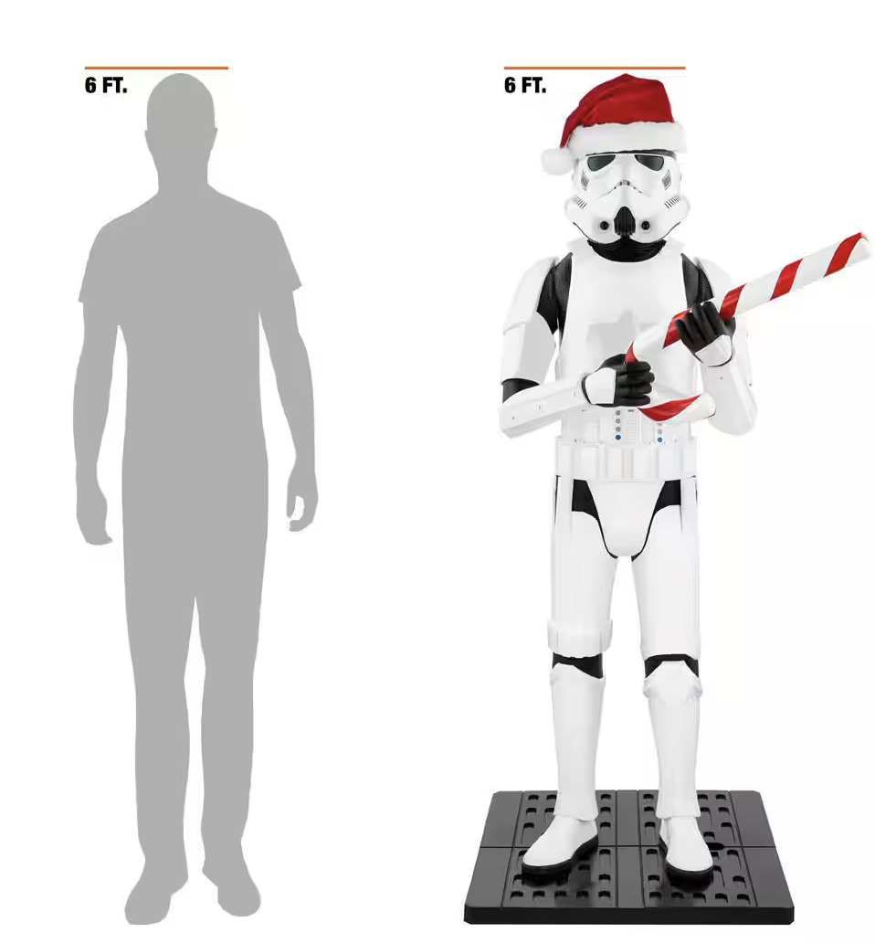 6ft Christmas Stormtrooper Animated Prop