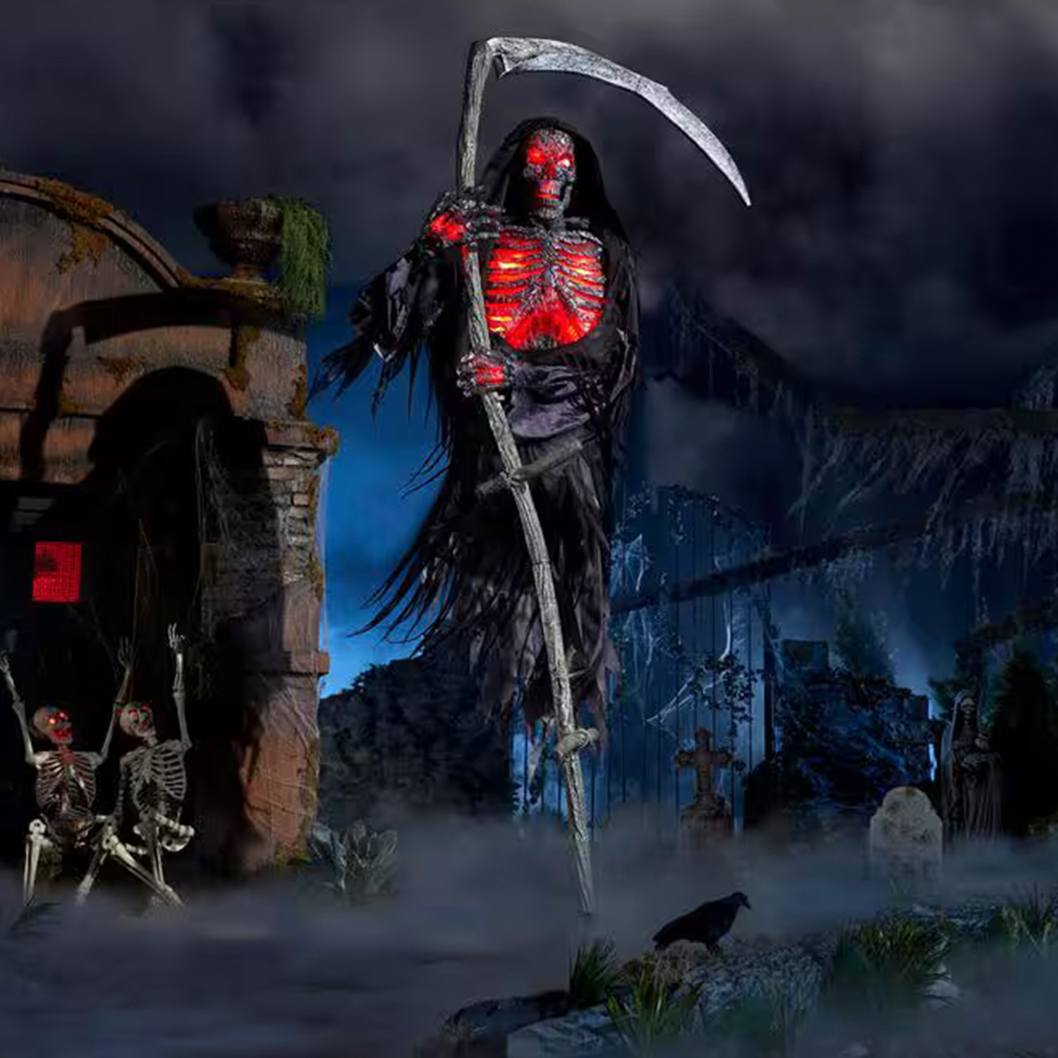 12ft Levitating Reaper Animated Prop