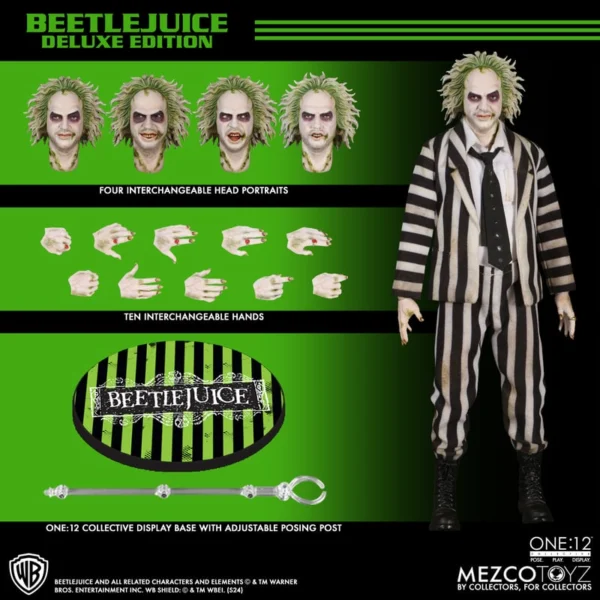 MEZCO Beetlejuice 1988 Figur im Maßstab 1:12