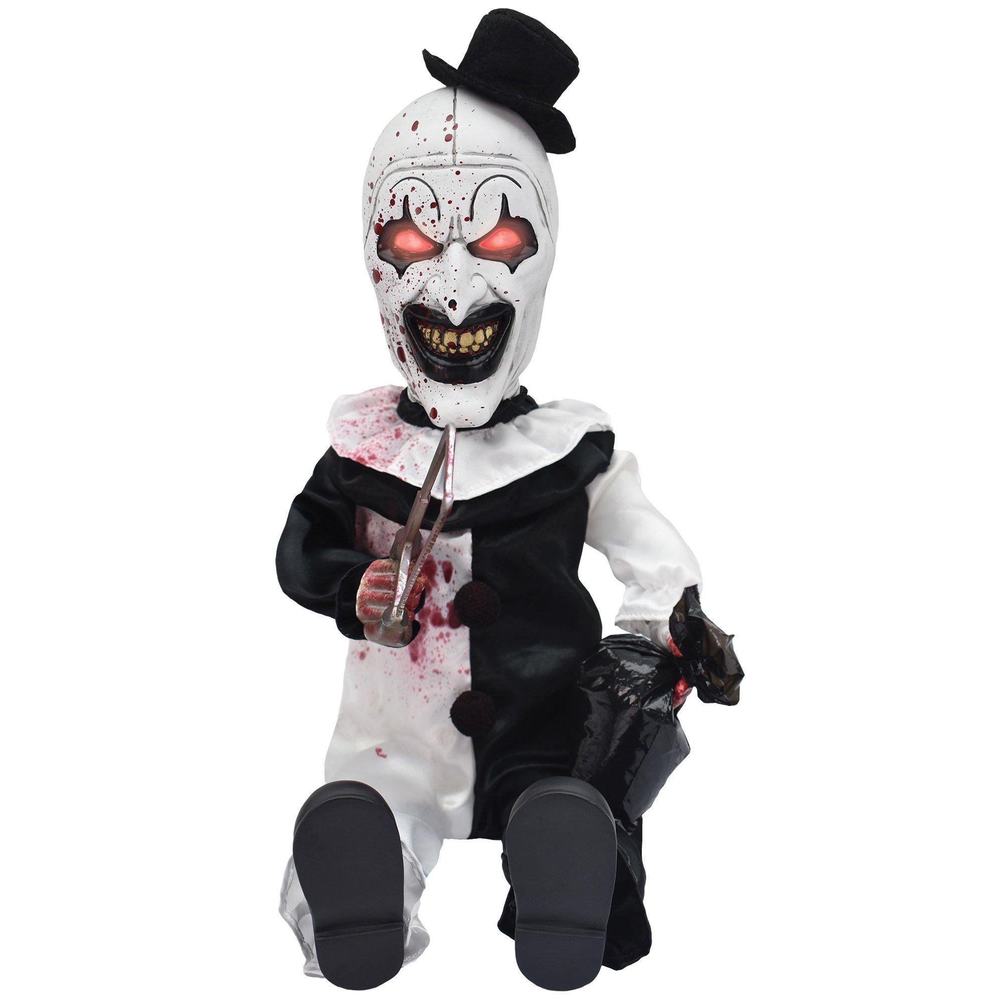 Terrifier Light-Up Sitting Art the Clown Animated Doll