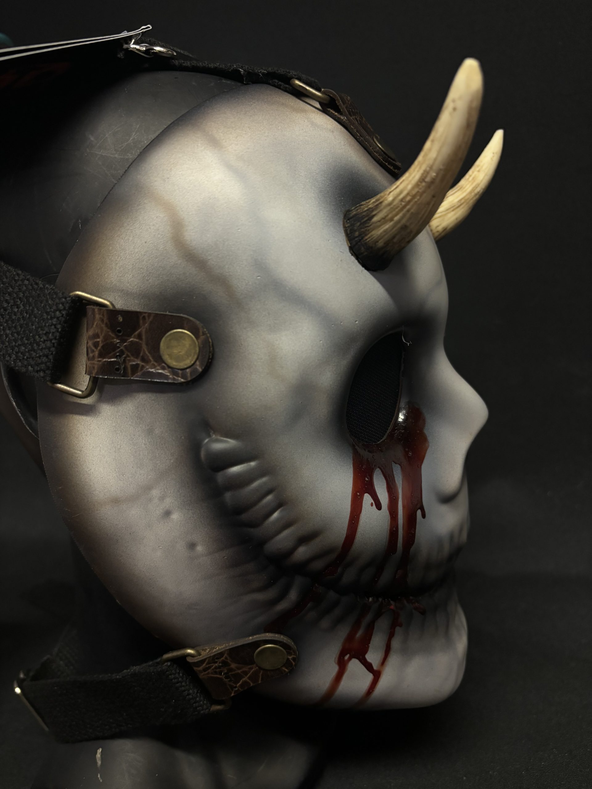 Devil Grin Mask with Blood Tears