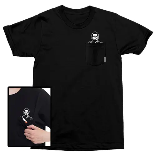Halloween Michael Myers T-Shirt mit versteckter Tasche