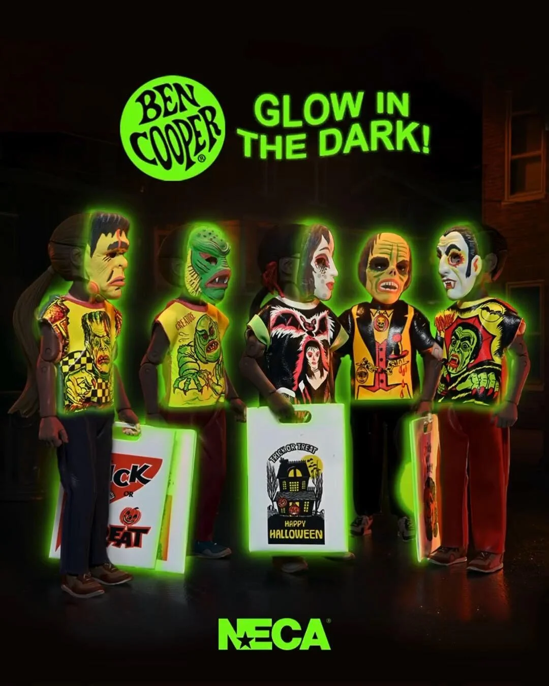 NECA – Ben Cooper Kids Costume Collection (Series 1) Glow in the Dark 6″ Clothed Figure Set of 5 - PRE ORDER