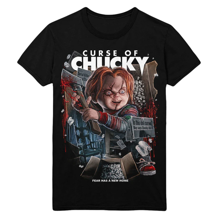 Gutter Garbs Horror T Shirt - Curse of Chucky: Fear has a New Home