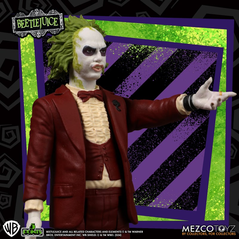 MEZCO Beetlejuice 5 Point Figure (Red Tuxedo)