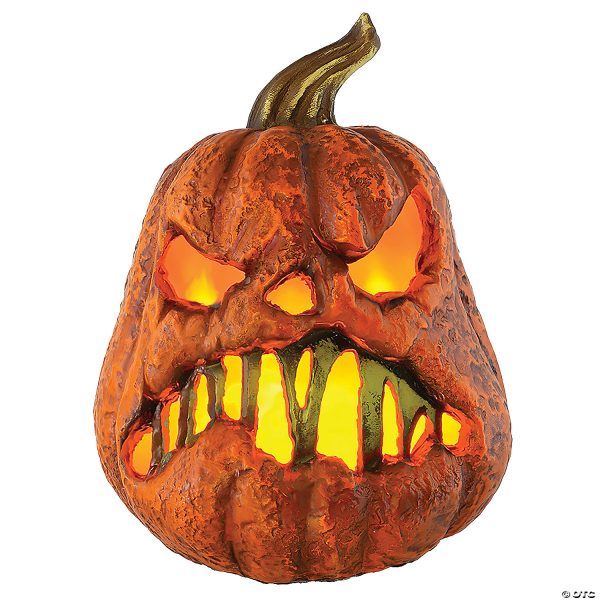 Rotten Flaming Pumpkin Animated Prop