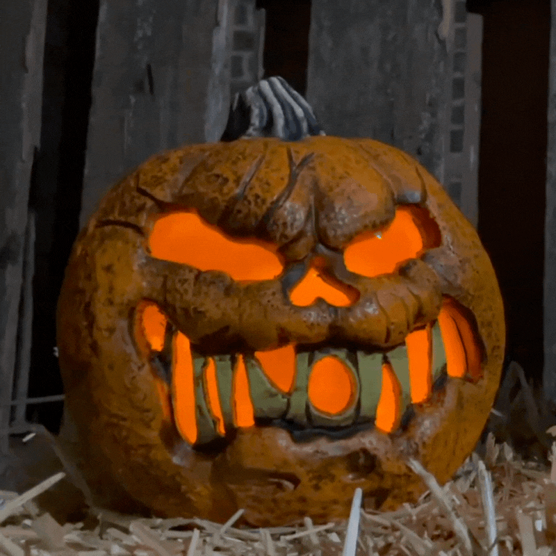 flaming pumpkin