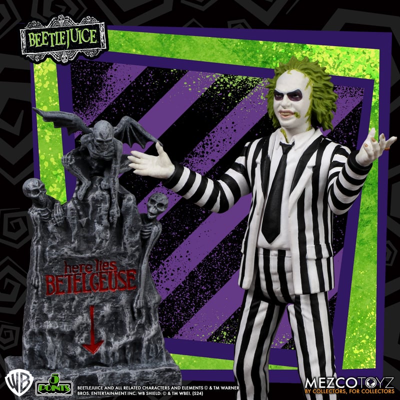 MEZCO Beetlejuice 5 Point Figure (Striped suit)