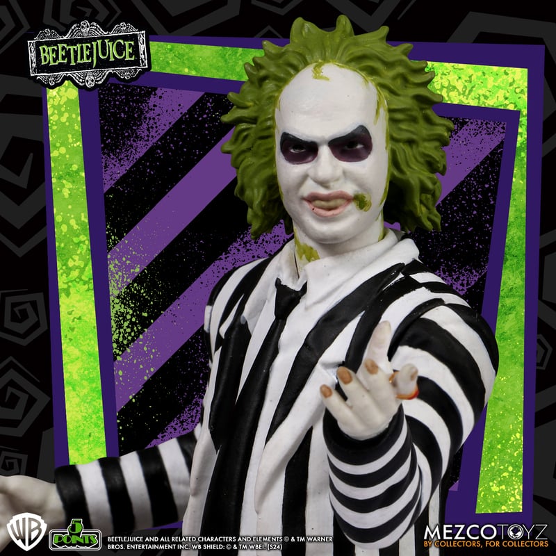 MEZCO Beetlejuice 5 Point Figure (Striped suit)