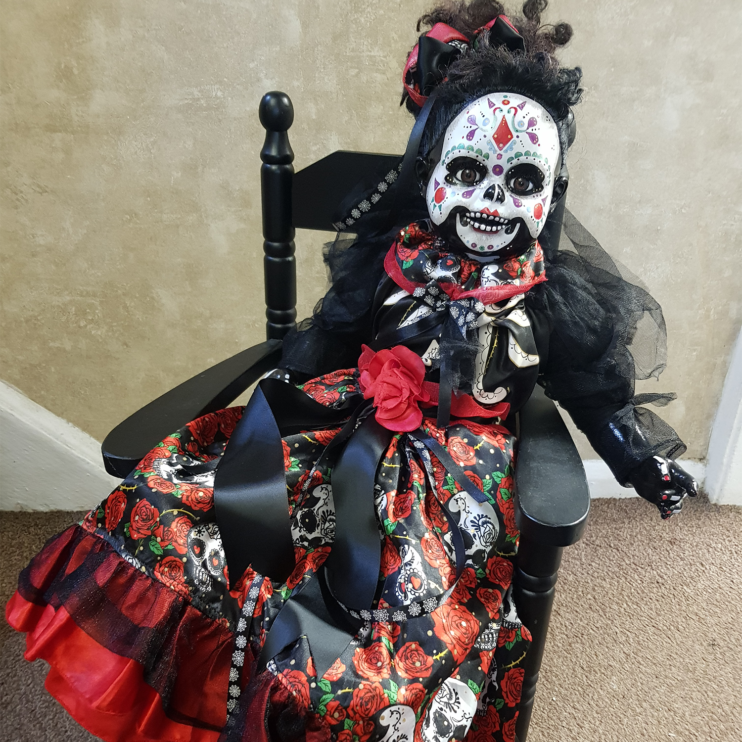 OOAK Scary Horror Doll - Day of the Dead Desdemona