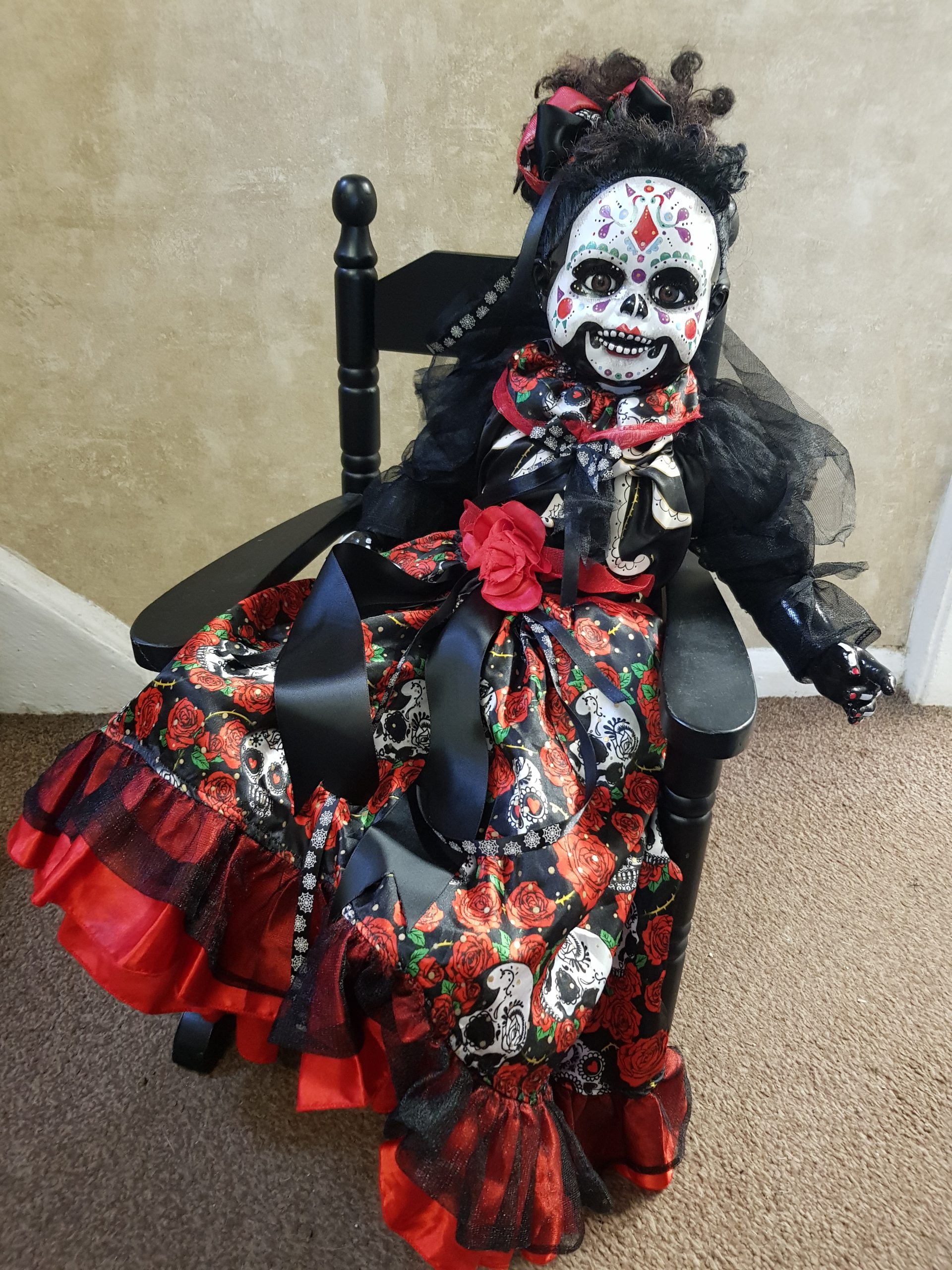 OOAK Scary Horror Doll - Day of the Dead Desdemona