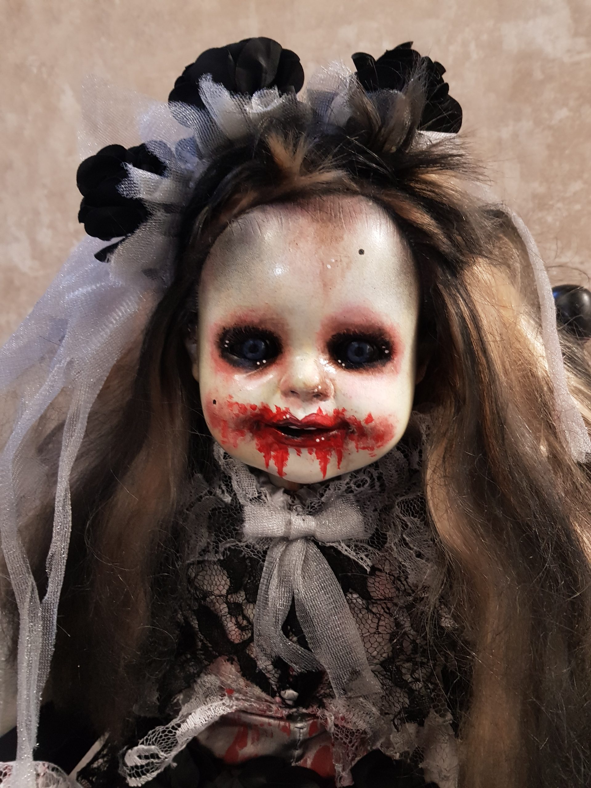 OOAK Scary Horror Doll - Bloody Beth The Bride Doll