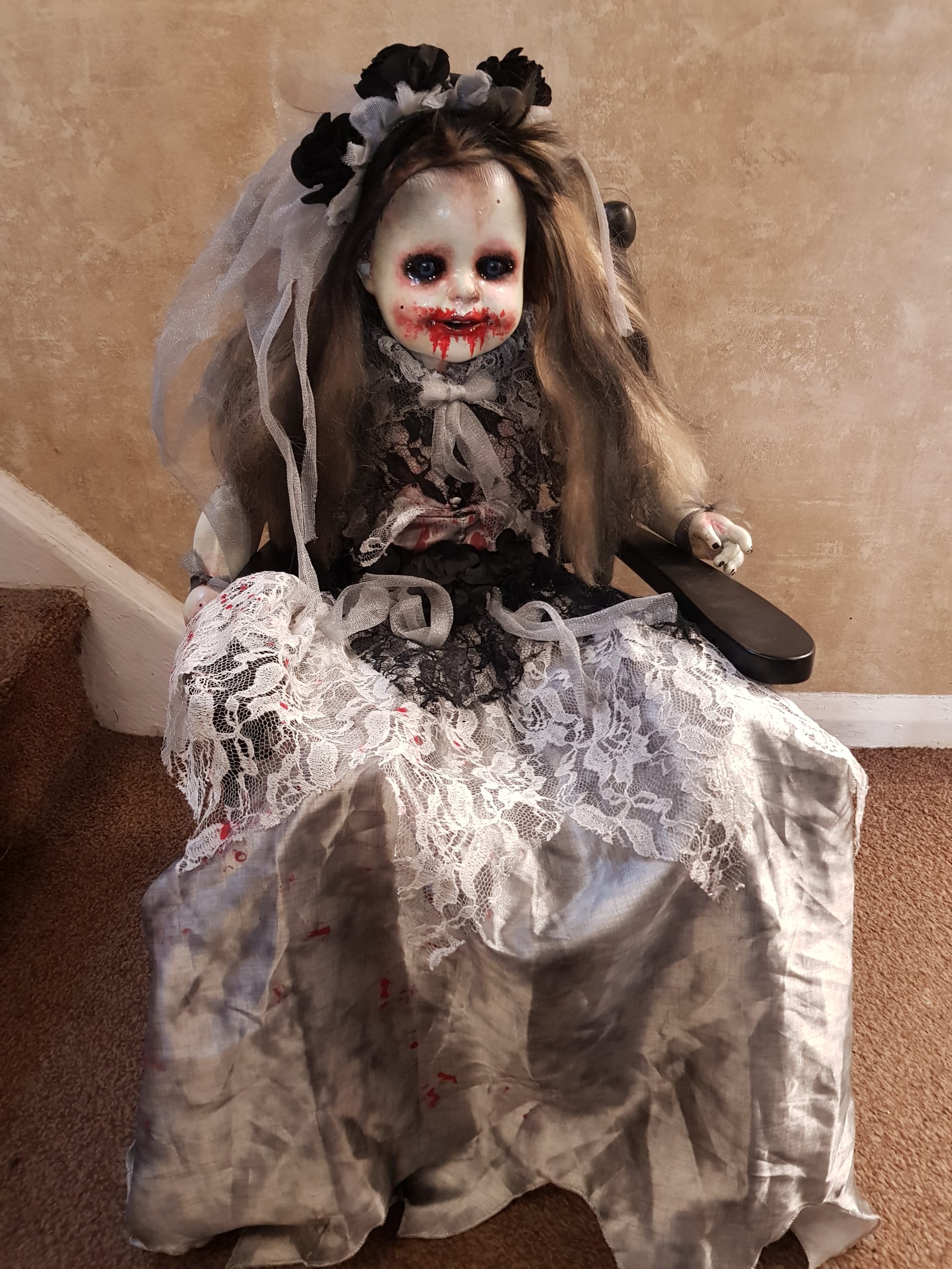 OOAK Scary Horror Doll - Bloody Beth The Bride Doll