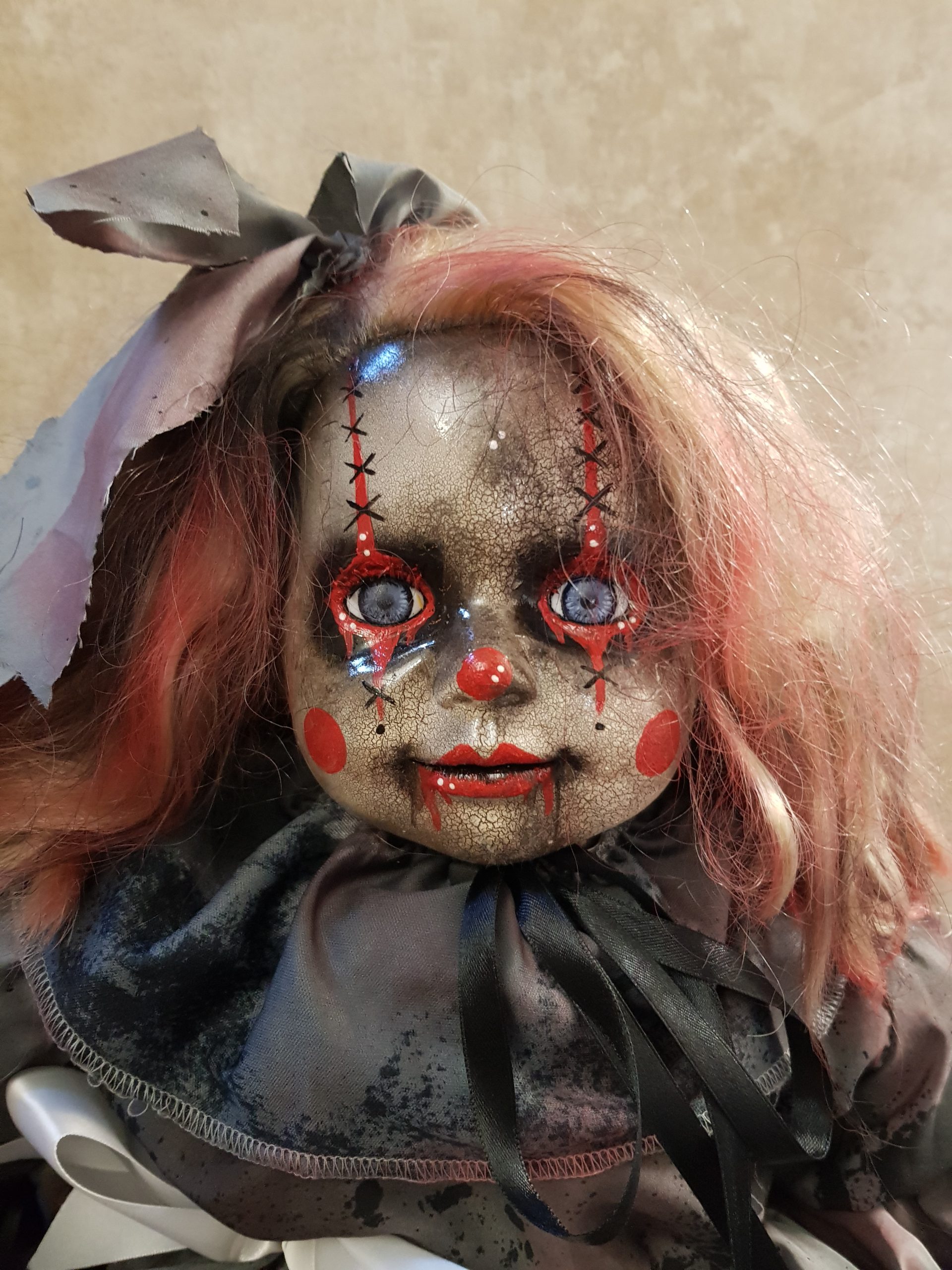 OOAK Scary Horror Doll - Grey Georgina