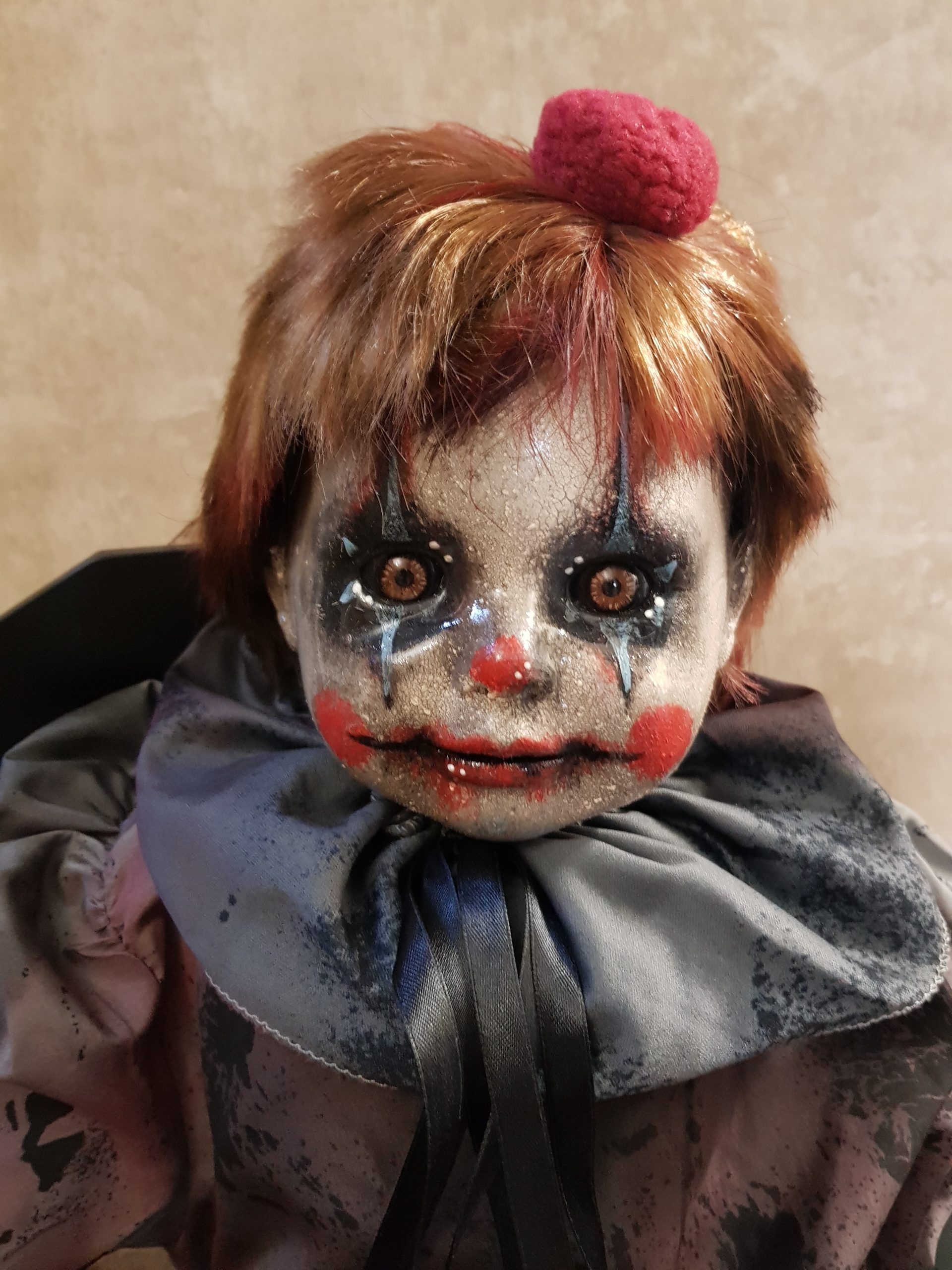 OOAK Scary Horror Doll - Grey George