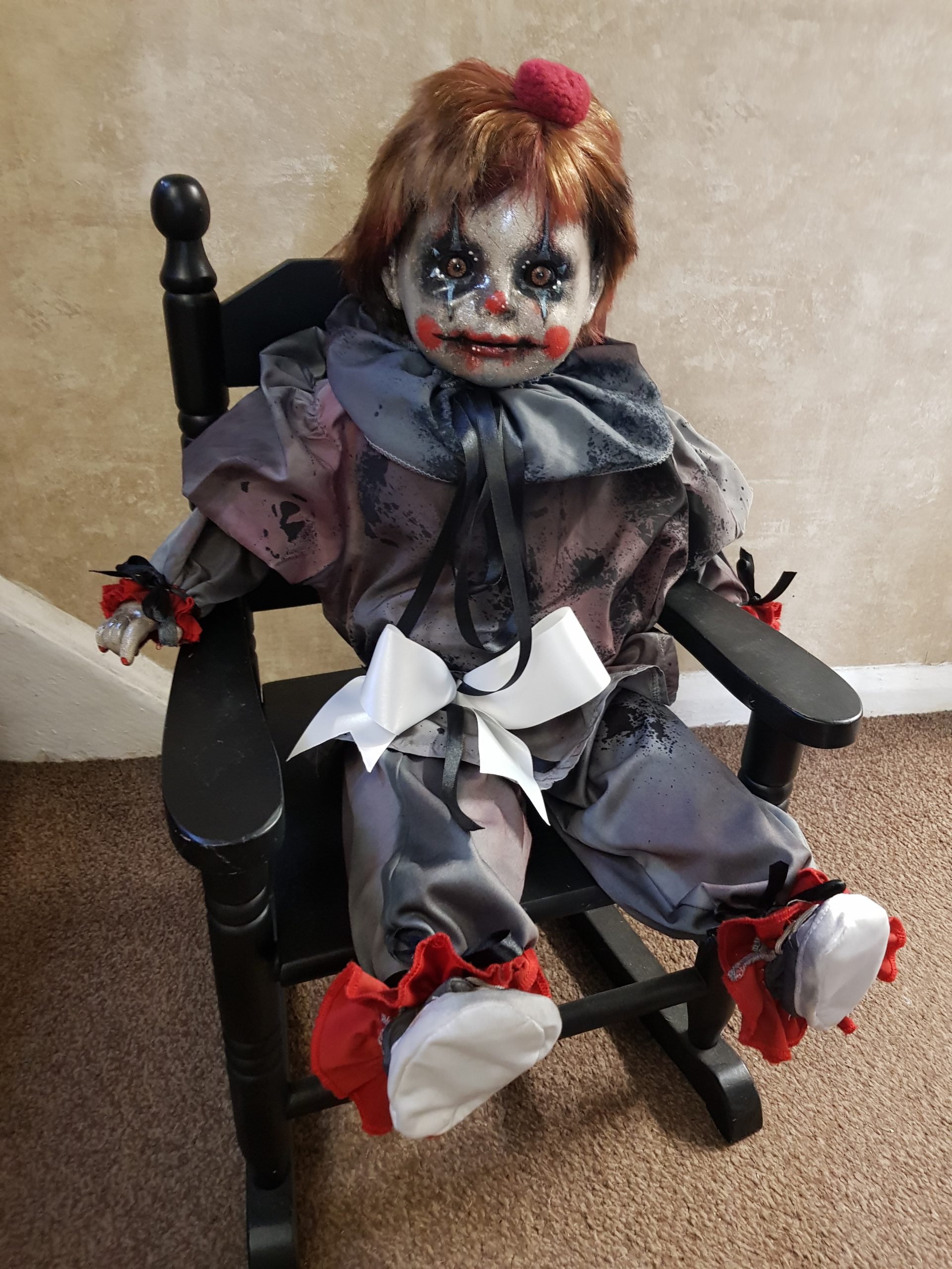 OOAK Scary Horror Doll - Grey George