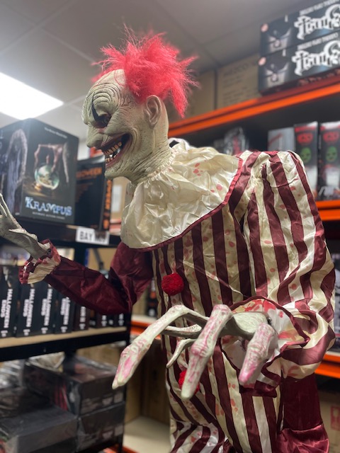 7ft Undead Evil Clown Animated Prop (IMPERFECT)