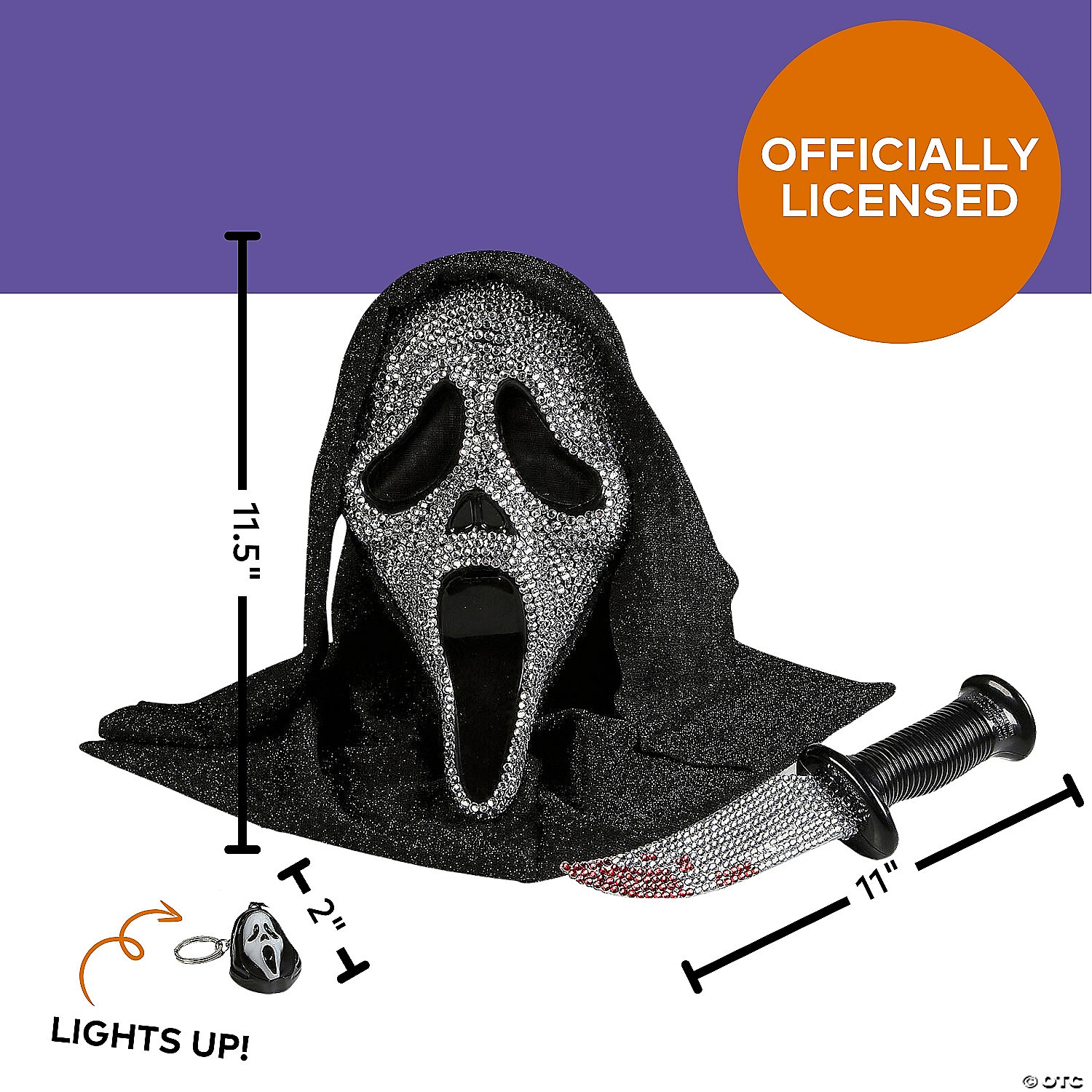 GhostFace - Bling Mask, Knife & Light-Up Keychain Collector Box Set