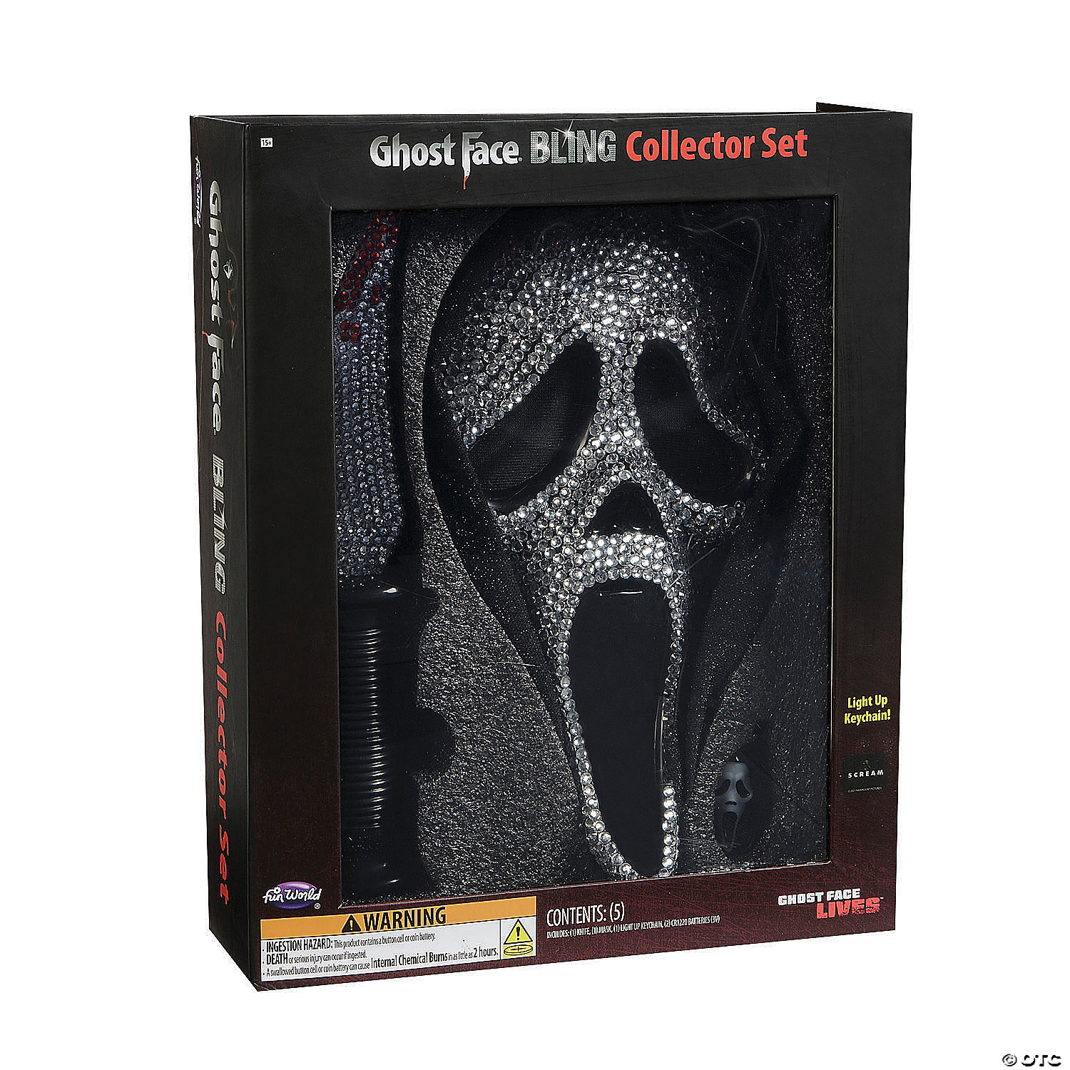 GhostFace - Bling Mask, Knife & Light-Up Keychain Collector Box Set