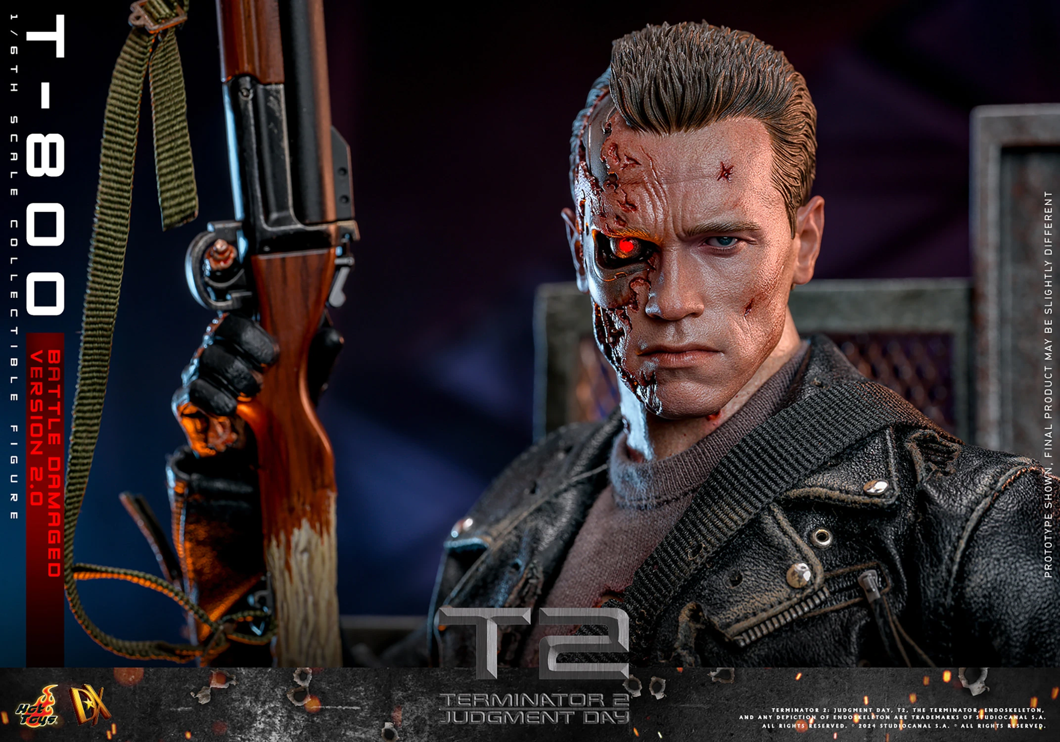 Hot Toys Terminator 2: Judgment Day - T-800 Battle Damaged Version (2.0) 1/6 Scale Figure