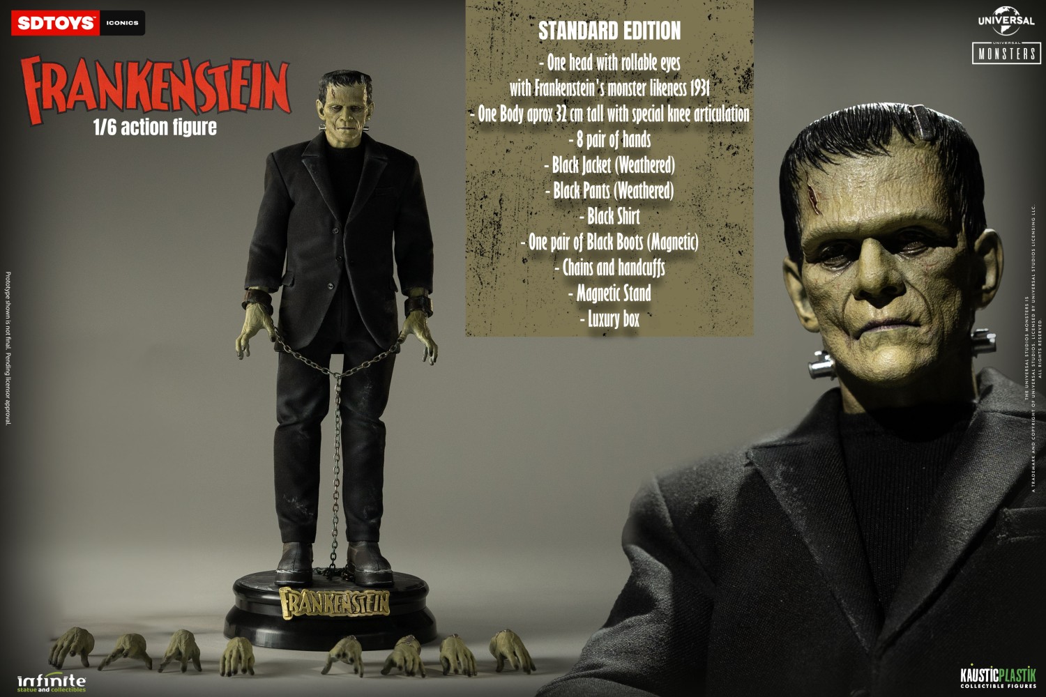 INFINITE STATUES - Frankenstein's Monster 1/6 Scale Action Figure - Standard Edition