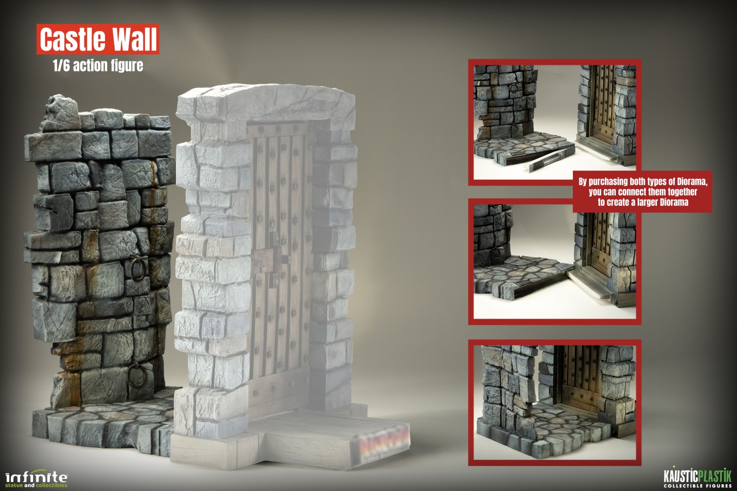 INFINITE STATUES - The Castle Wall Frankenstein 1/6 Scale Diorama