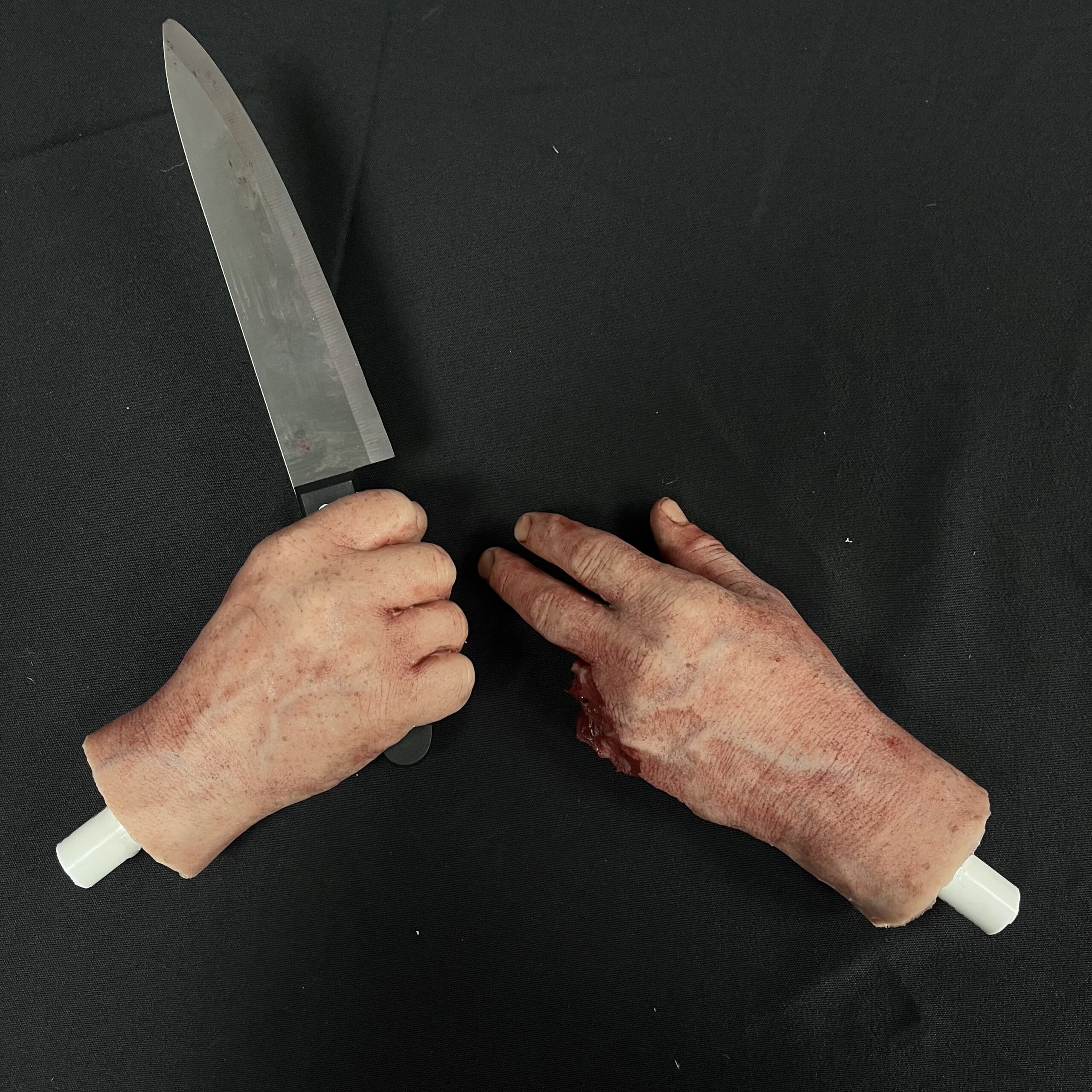 Silicone Hands with Knife (Pair)