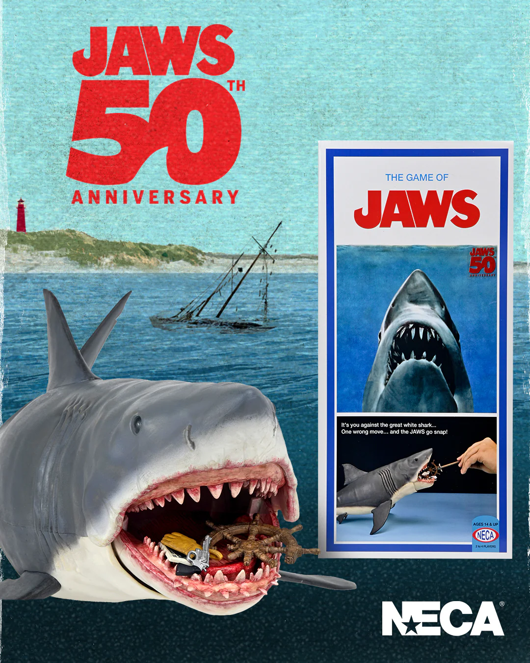 NECA The Game of Jaws - 50th Anniversary Action Figure