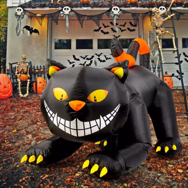 Inflatable Halloween Cat Prop