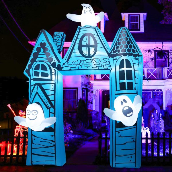 Inflatable Halloween Archway Ghosts