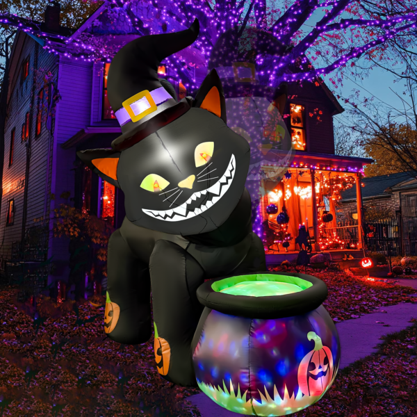 Halloween Aufblasbare schwarze Katze