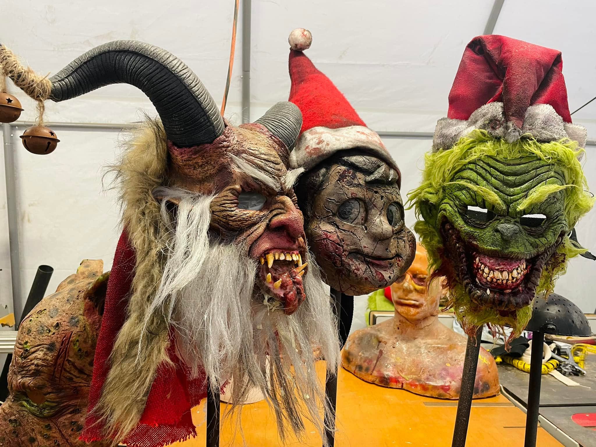 Krampus Maske mit Kapuze