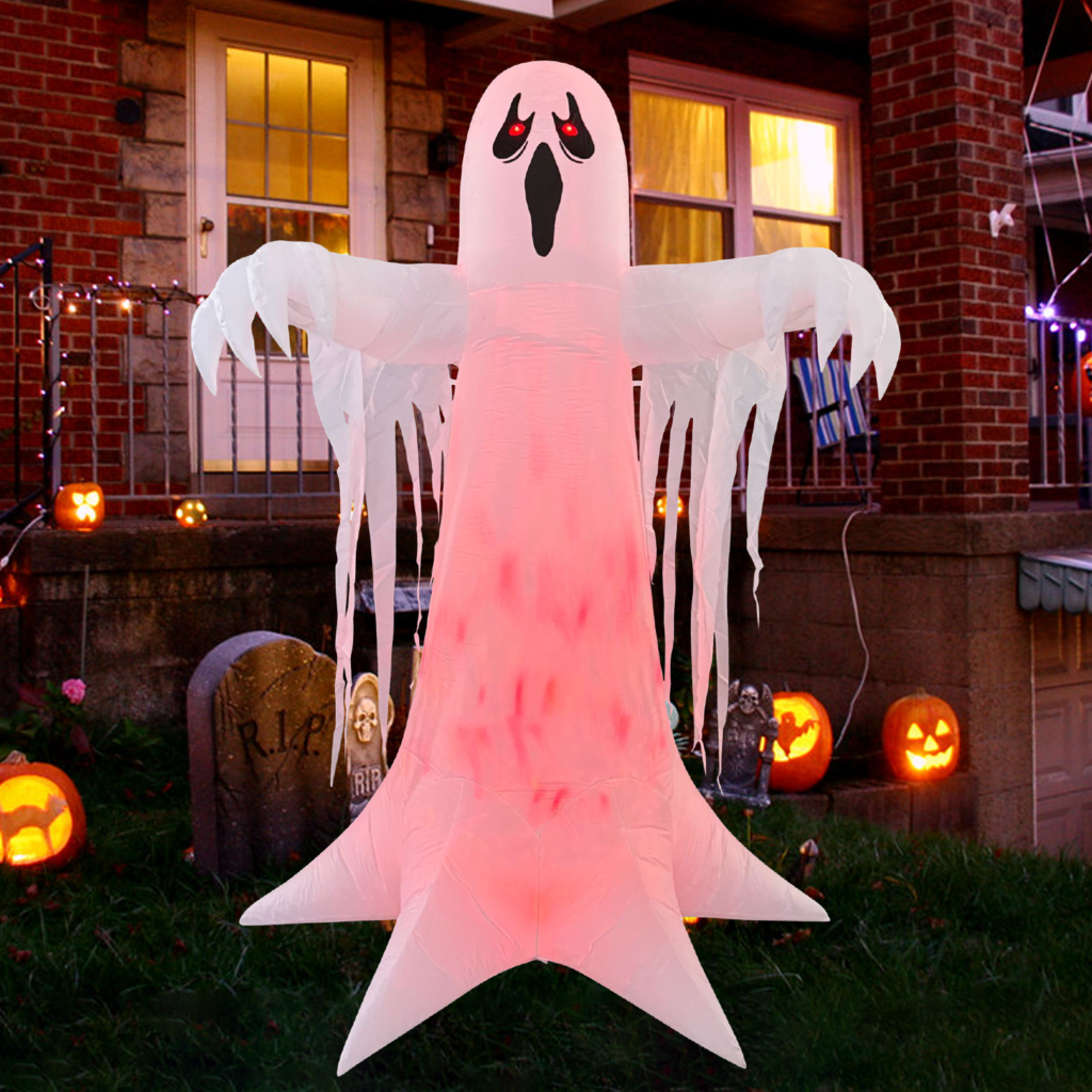 Talking Inflatable Ghost 8.2ft Animated Halloween Inflatable Spooky Ghost | UK Stock