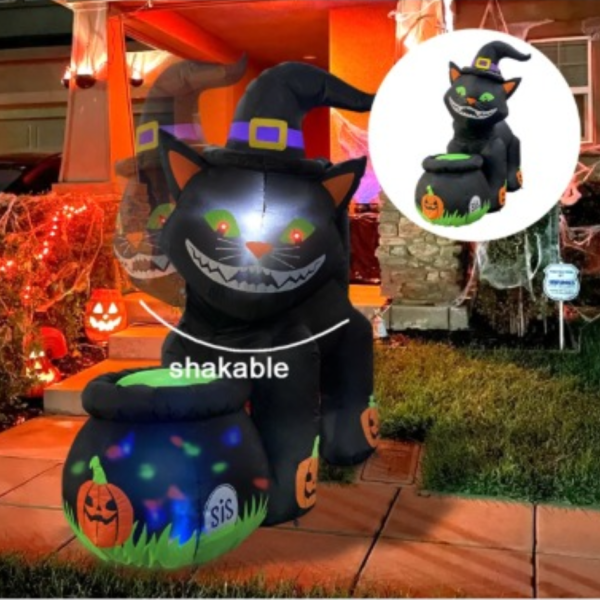 Halloween Inflatable Black Cat
