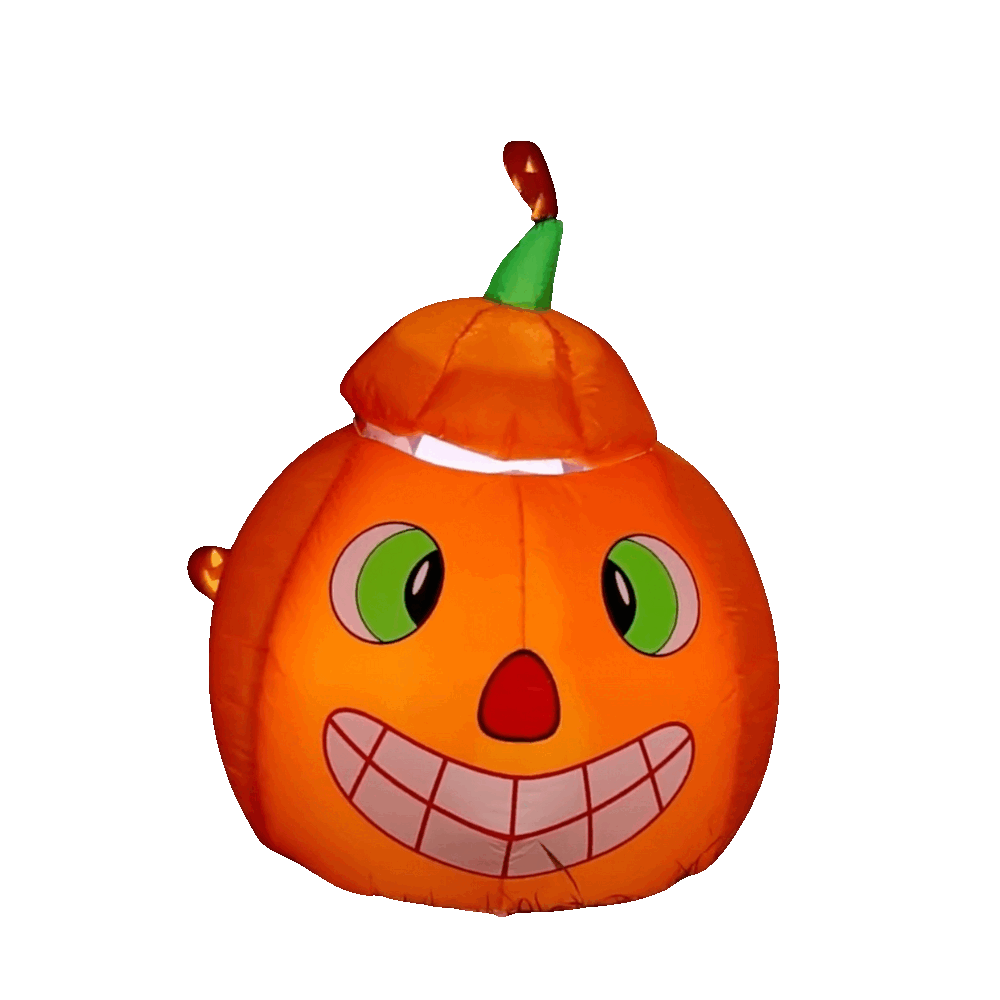 5ft Animated Halloween Inflatable Pumpkin & Pop Up Ghost