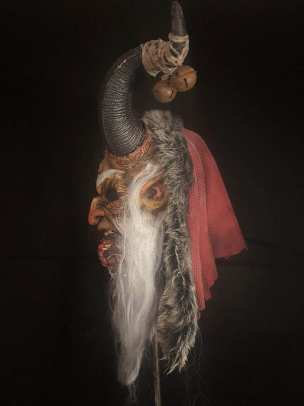 Krampus Maske mit Kapuze