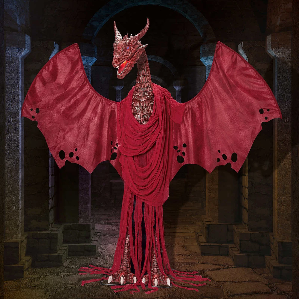 7ft Fire Dragon Halloween Animatronic