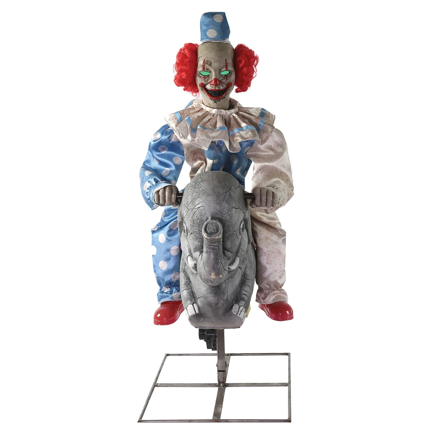 Rocking Elephant Clown Animated Halloween Prop