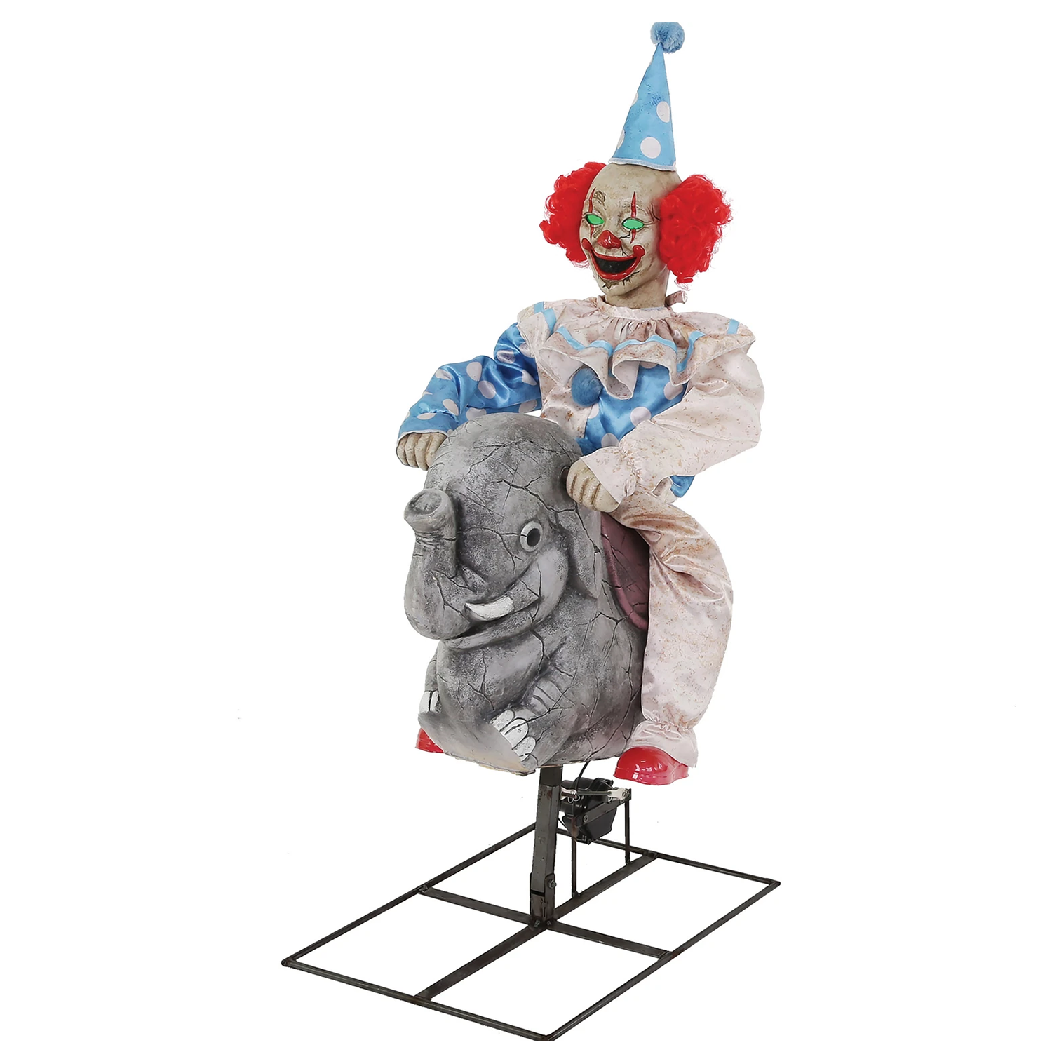 Rocking Elephant Clown Animated Halloween Prop