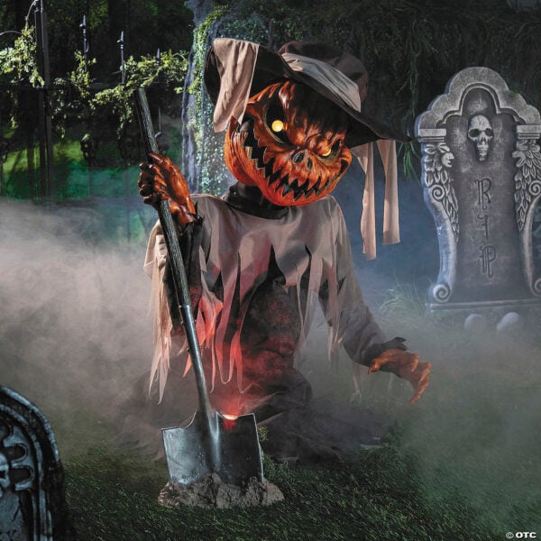 3ft Pop Up Pumpkin Scarecrow prop