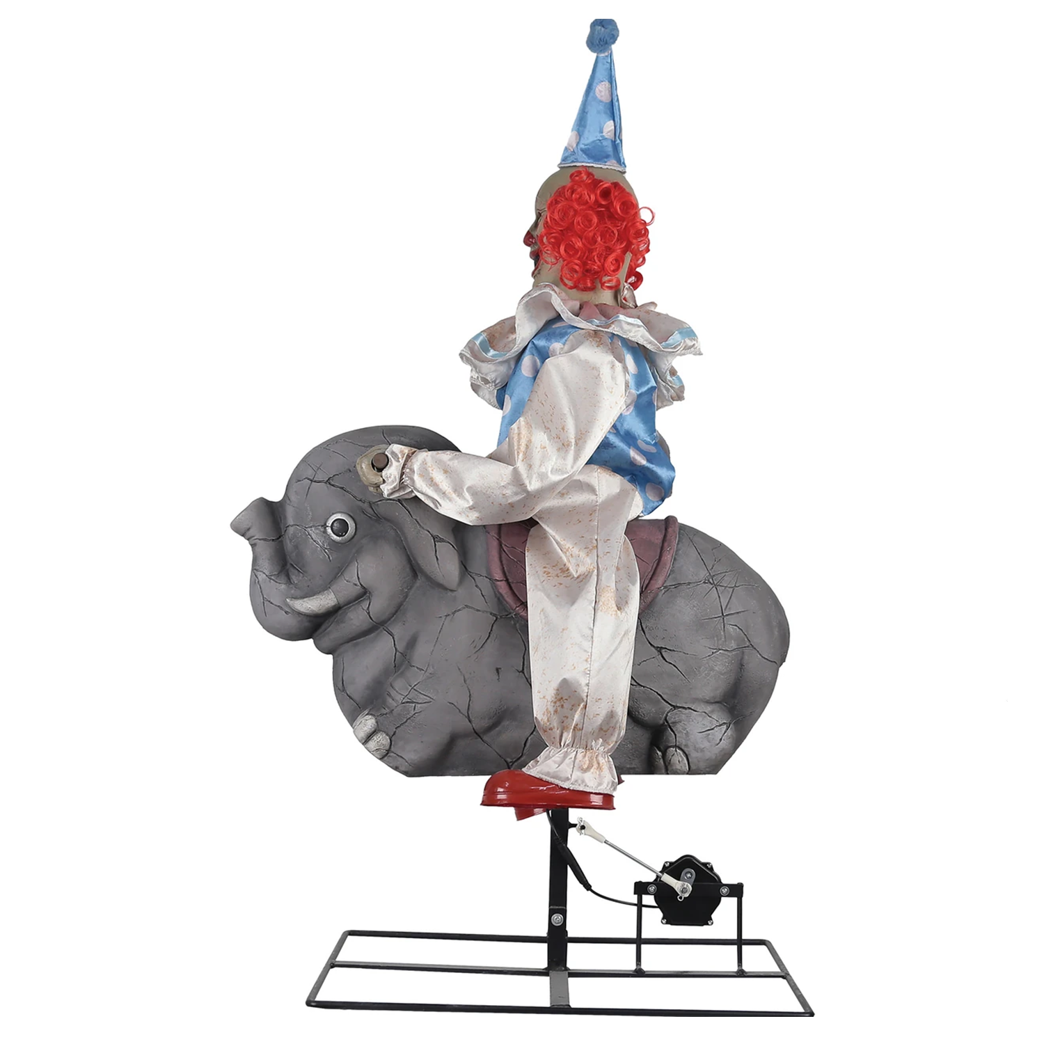 Rocking Elephant Clown Animated Halloween Prop