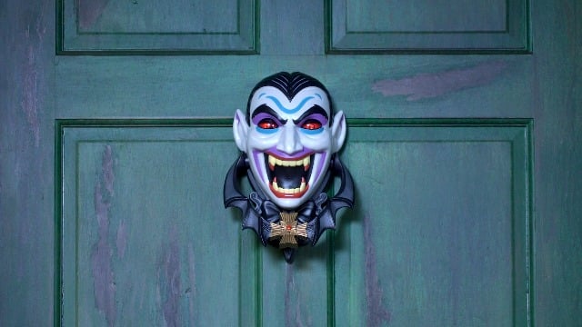 Vintage Vampire Door Knocker Animated Halloween Prop