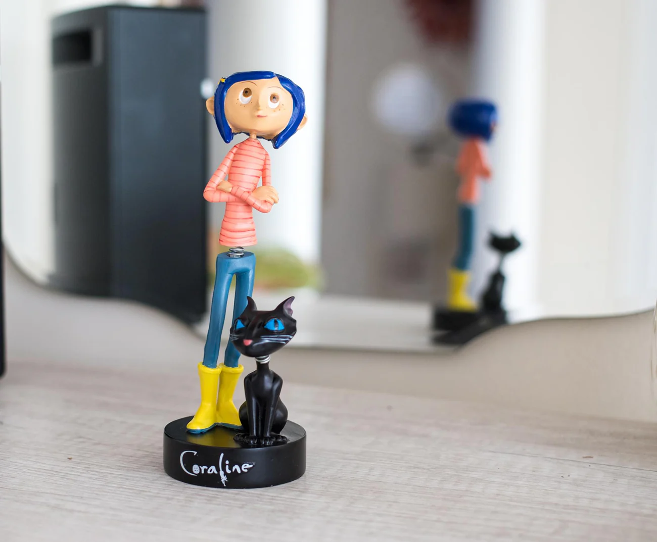 Coraline with Cat PVC 6.5 Inch Bobble Figure