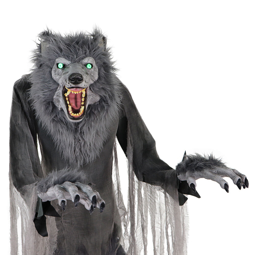 7ft Towering Werewolf Animated Halloween Prop