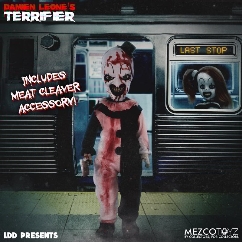 MEZCO Living Dead Dolls Terrifier - Art the Clown Blood Splatter Edition