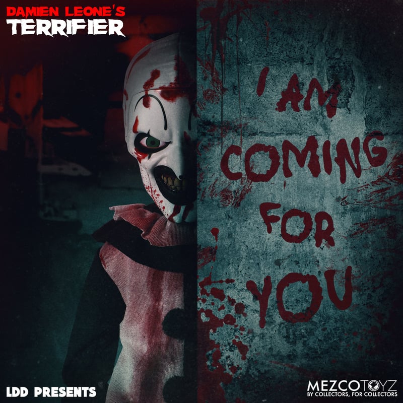 MEZCO Living Dead Dolls Terrifier - Art the Clown Blood Splatter Edition