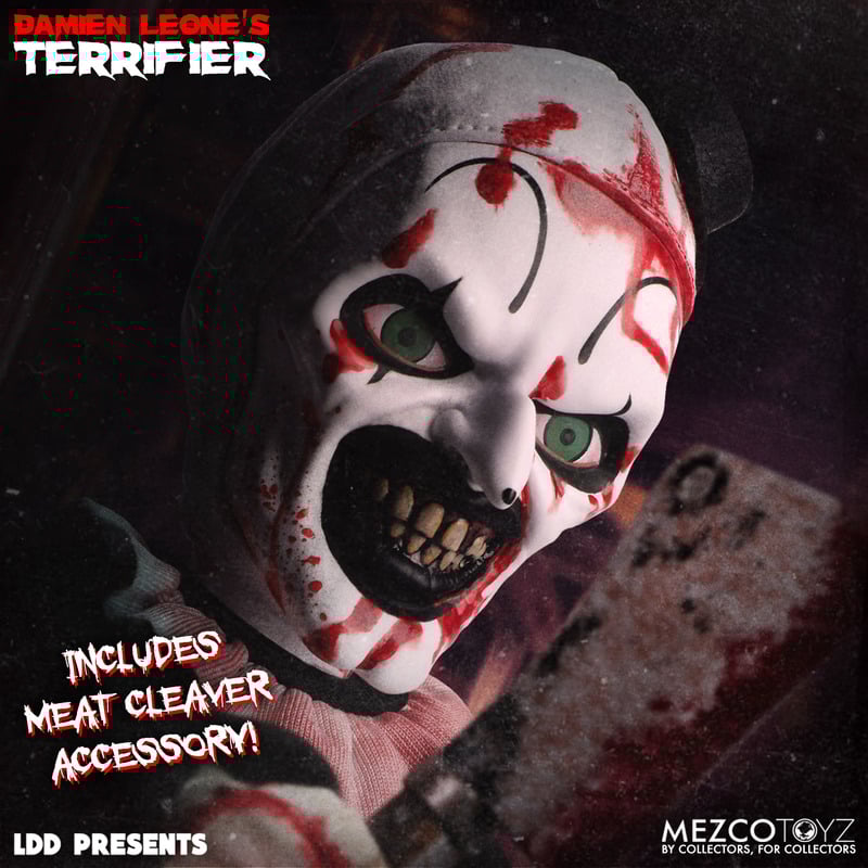 MEZCO Living Dead Dolls Terrifier - Art the Clown Blood Splatter Edition