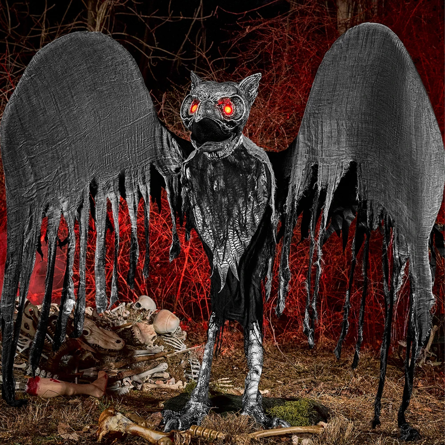 6ft Night Owl Animated Halloween Prop (Spirit Halloween)