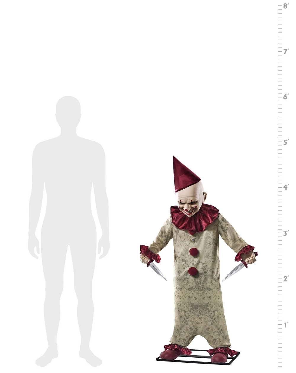 4.9ft Dagger Mike Clown Animatronic (Spirit Halloween)